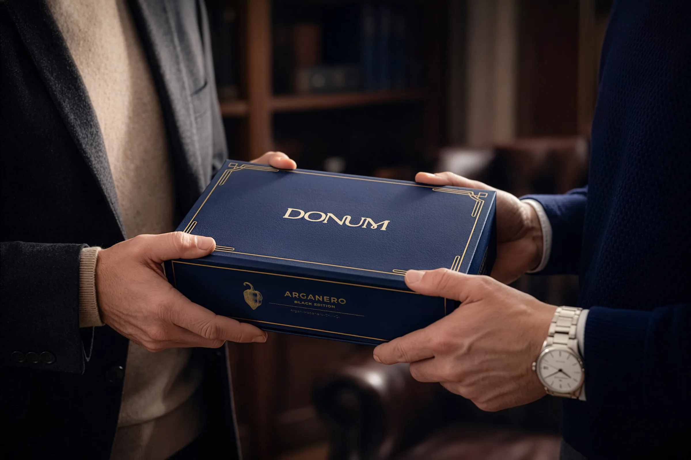 Persönliche Übergabe einer DONUM Edition von Hand zu Hand